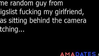Skinny Blonde Amateur in a Cuckold Scenario