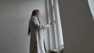 Alexis Crystal: Smoking Hot Czech Babe in a Trench Coat