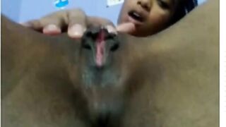 Ebony Webcam Girl Pussy Fingering with Sex Toy