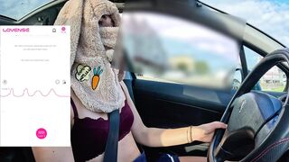 A friend of mine is filming me while I drive and a fan controls my lovense vibrator remotely