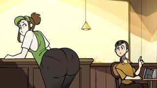 Chubby Barista MILF with Giant Lactating Boobs - 3D Cartoon Parody HQ