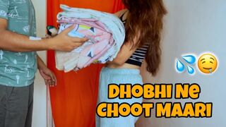 Dhobhi me chut mari aur lund muh me de diya