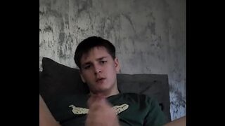 Jerking my big cock and big cumshot
