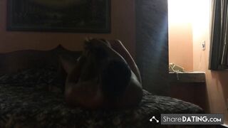 Interracial Amateur Sex Tape With Big-Naturals Brunette