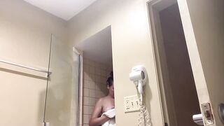 Big-Titted Blonde MILF's Hotel Room Solo Session