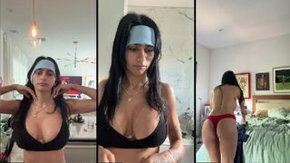Mia Khalifa Sultry Morning: Lingerie & Coffee Tease Hornybutt.com