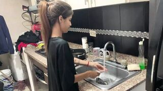 My stepsister teases me every time we're home alone