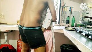 Desi wife hard-core fuking neighbour boy's with kichen