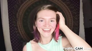 Smoking Weed Brunette Babe Counts Down to Cum