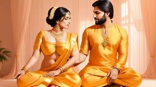 Beautiful Bhabhi Got Doggie Cream pie in Indian Saree