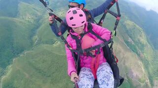 SQUIRTING while PARAGLIDING