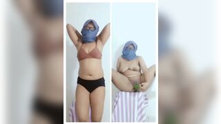 Village girl plays her