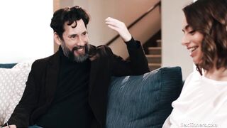 Sophia puts COCK AND BALLS in her mouth