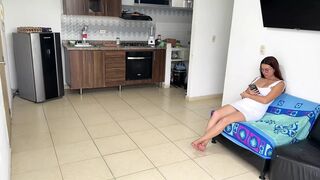 Husband Hires Me as Bodyguards of His Horny Redhead Wife, Great Surprise That He Loves That They Put His Cock.