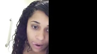 Big Black BBW Takes a Shower