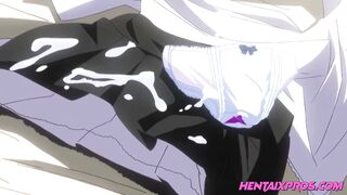 Uncensored Hentai Pussy Fingering and Facial Cumshot