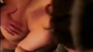 French Amateur Couple's Anal Threesome