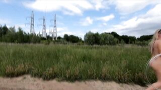 Russian Teen Webcam Girl Goes Public with Footjob and Big Ass