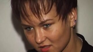 Short haired German slut swallows sperm after hot fuck