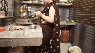 Caught hot and beautiful bhabhi watching porn in the kitchen. Then bhabhi had to give me her pussy .
