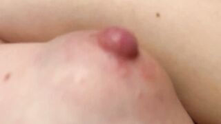 Cumshot on Her Nipples