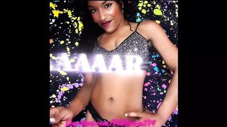 EBONY FEM PEGGING HIS CREAMING ASS WHILE HE SCREAMS