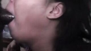 Black Amateur Deep-Throats Close-Up
