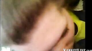 Interracial Car BJ with a Mouthful Ending