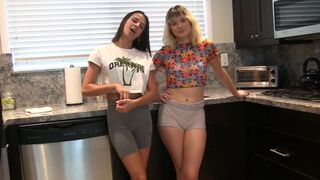 Stunning and playful girls engage in a Strip Pop A Shot game