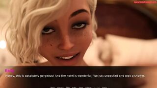 wife cheating with her lover talking to her husband on the phone while he fucks her in the ass - Hotwife 23 3D Cuckold Porn Game