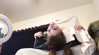 Facefucked Redhead Slut Covered in Drool