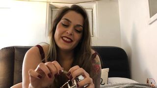 Femdom Puppy Play - Mistress P Locks Up and Potty Trains Her Sub