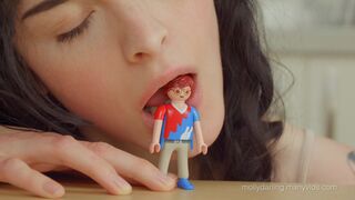 Molly Darling - Giantess Teases Small Man - Vore Fetish