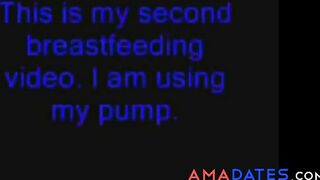 Milking My Girl's Long Nipples - Homemade Lactating MILF