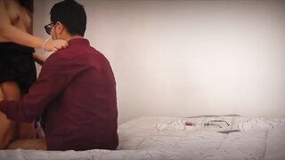 College teen gets a hardcore BDSM fuck from a friend.