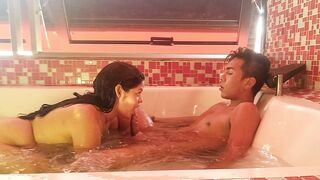 slut hotwife was curious seizing my cock and deepthroating it before i fuck her rough in the jacuzzi tub